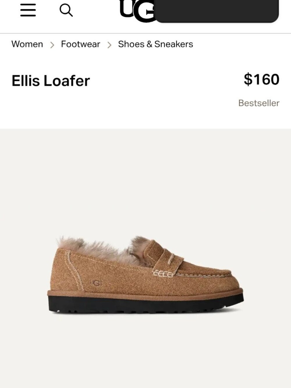 Ugg Ellis loafers denim color size 7 women's